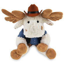 SUPER SOFT PLUSH - FANCY FLOPPY MOOSE 10.5" COWBOY DRESS UP
