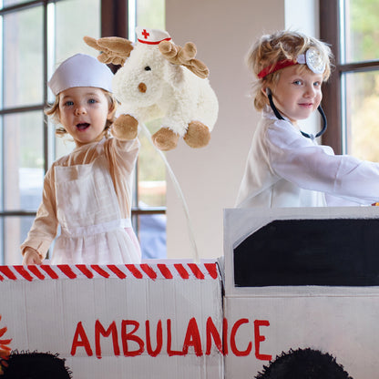 SUPER SOFT PLUSH - FANCY FLOPPY MOOSE 10.5" NURSE