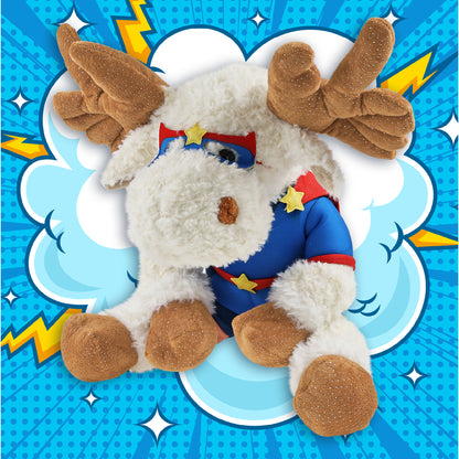 SUPER SOFT PLUSH - FANCY FLOPPY MOOSE 10.5" SUPER HERO