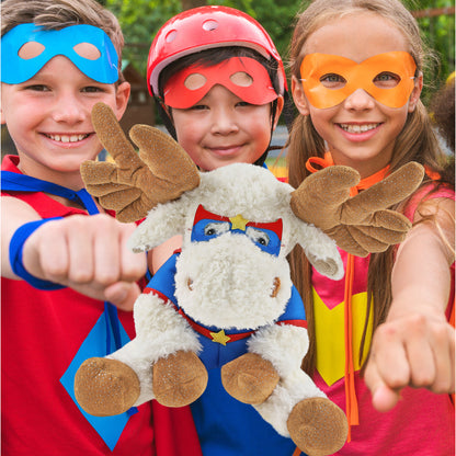 SUPER SOFT PLUSH - FANCY FLOPPY MOOSE 10.5" SUPER HERO