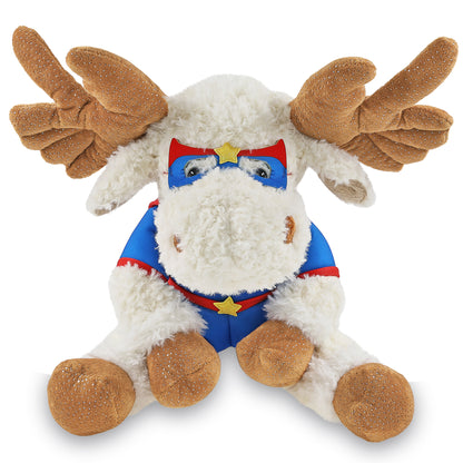 SUPER SOFT PLUSH - FANCY FLOPPY MOOSE 10.5" SUPER HERO