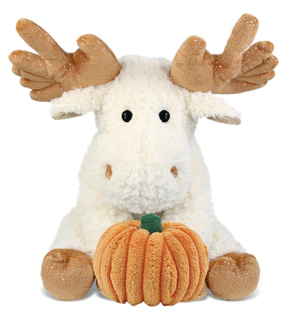 PLUSH PUMPKIN - SUPER SOFT PLUSH - FANCY FLOPPY MOOSE 10.5"