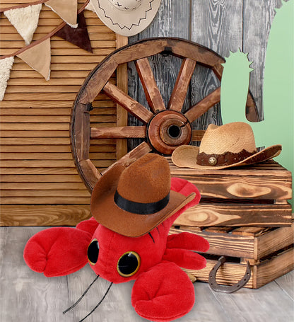 BIG EYE 6" PLUSH - LOBSTER COWBOY DRESS UP
