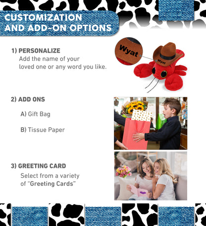 BIG EYE 6" PLUSH - LOBSTER COWBOY DRESS UP