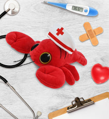 BIG EYE 6" PLUSH - LOBSTER With NURSE Dress-Up