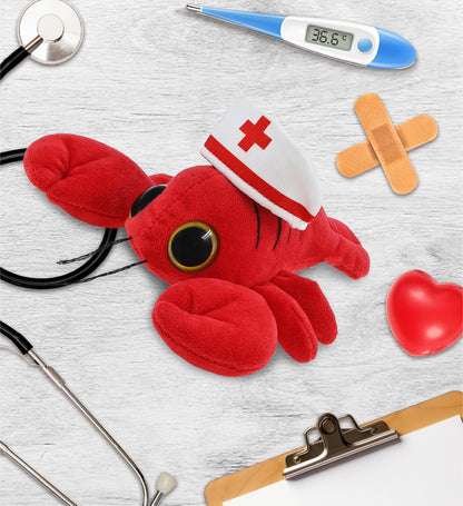 BIG EYE 6" PLUSH - LOBSTER With NURSE Dress-Up