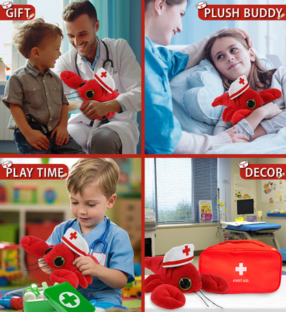 BIG EYE 6" PLUSH - LOBSTER With NURSE Dress-Up