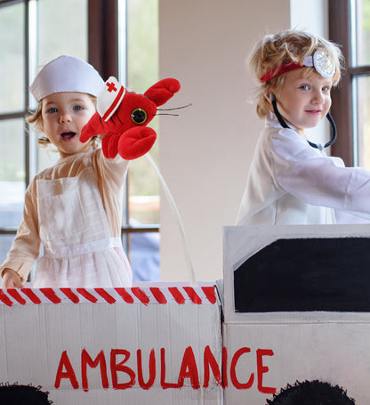 BIG EYE 6" PLUSH - LOBSTER With NURSE Dress-Up