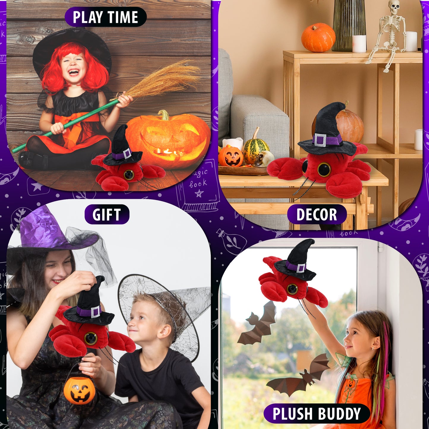 BIG EYE 6" PLUSH - LOBSTER WITCH