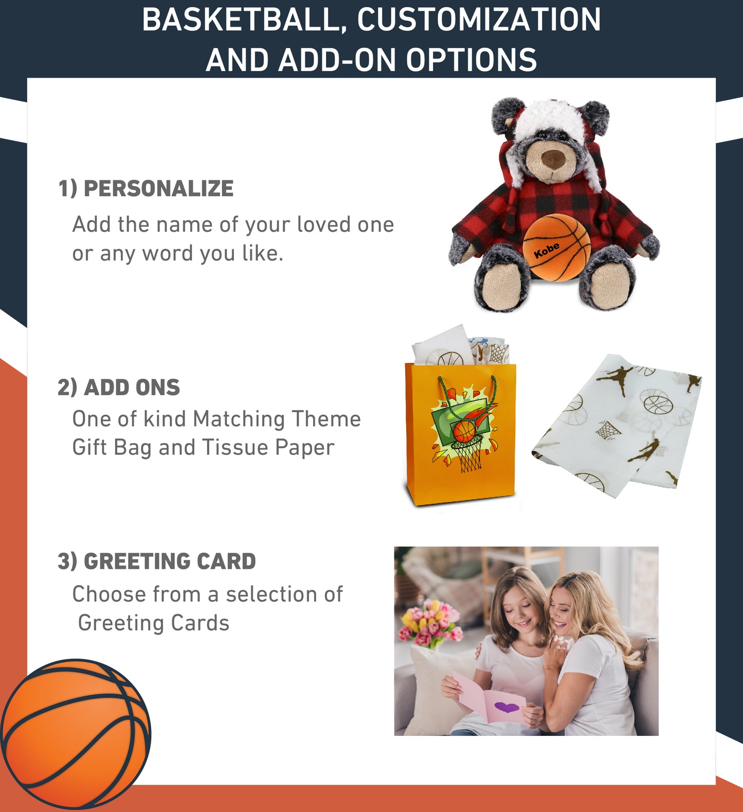 SUPER SOFT PLUSH - RED PLAID OUTFIT - BLACK BEAR with Basketball Plush