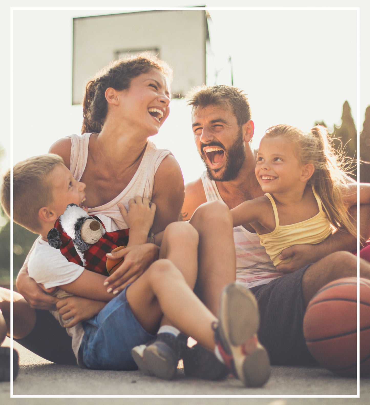 SUPER SOFT PLUSH - RED PLAID OUTFIT - BLACK BEAR with Basketball Plush