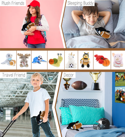 BIG EYE 6' PLUSH - KILLER WHALE With Football Plush