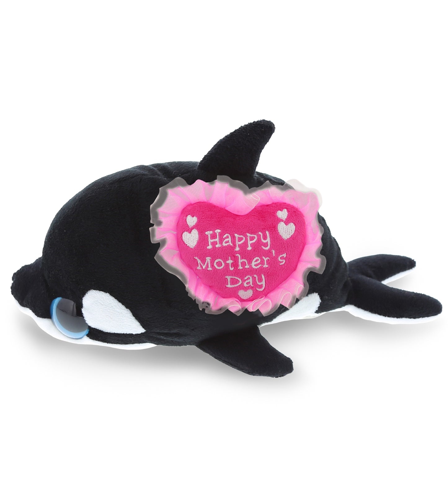 PLUSH MOTHERS DAY HEART - BIG EYE 6" PLUSH - KILLER WHALE