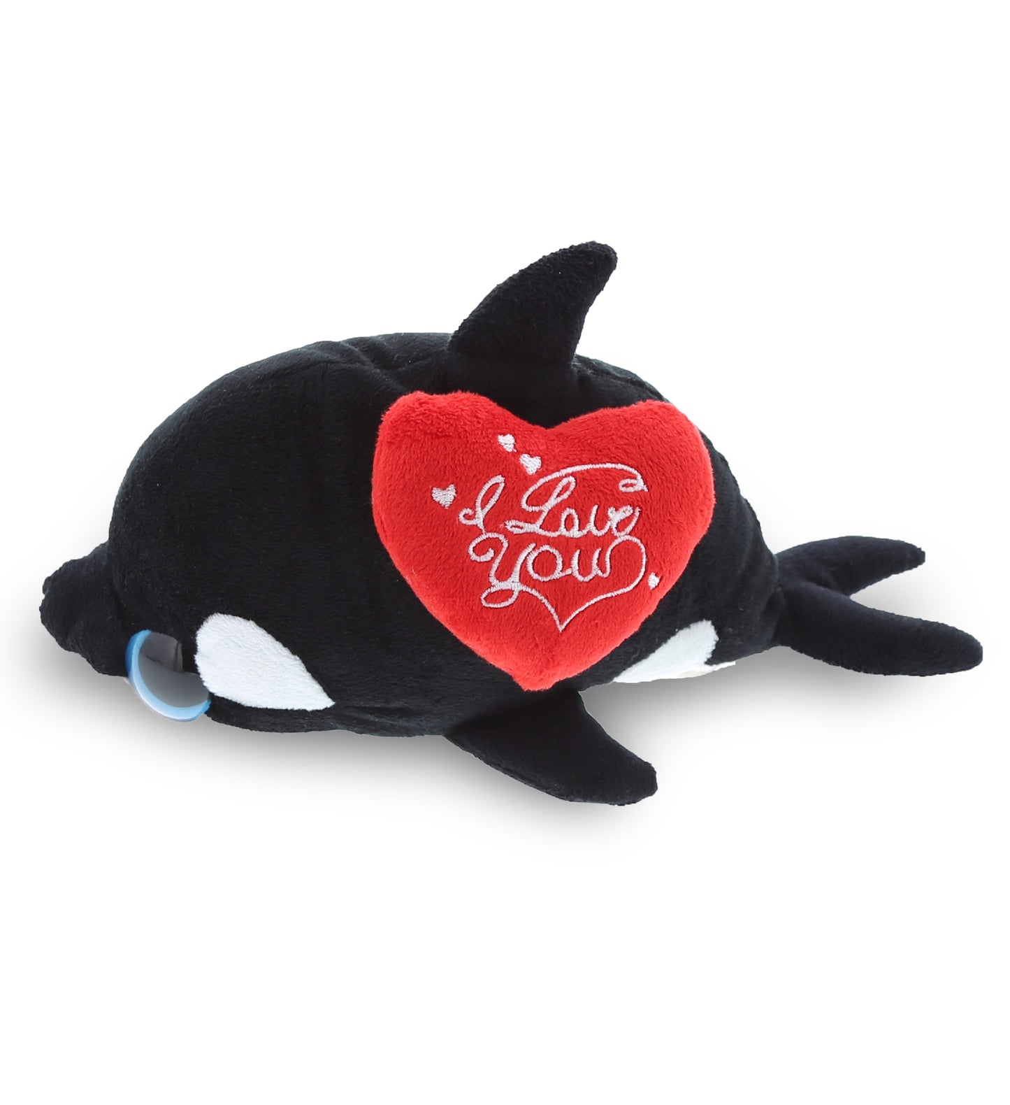 PLUSH I LOVE YOU RED HEART - BIG EYE 6" PLUSH - KILLER WHALE