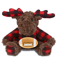 SUPER SOFT PLUSH - PLAID CURLY MOOSE WITH HOODIE with Football Plush