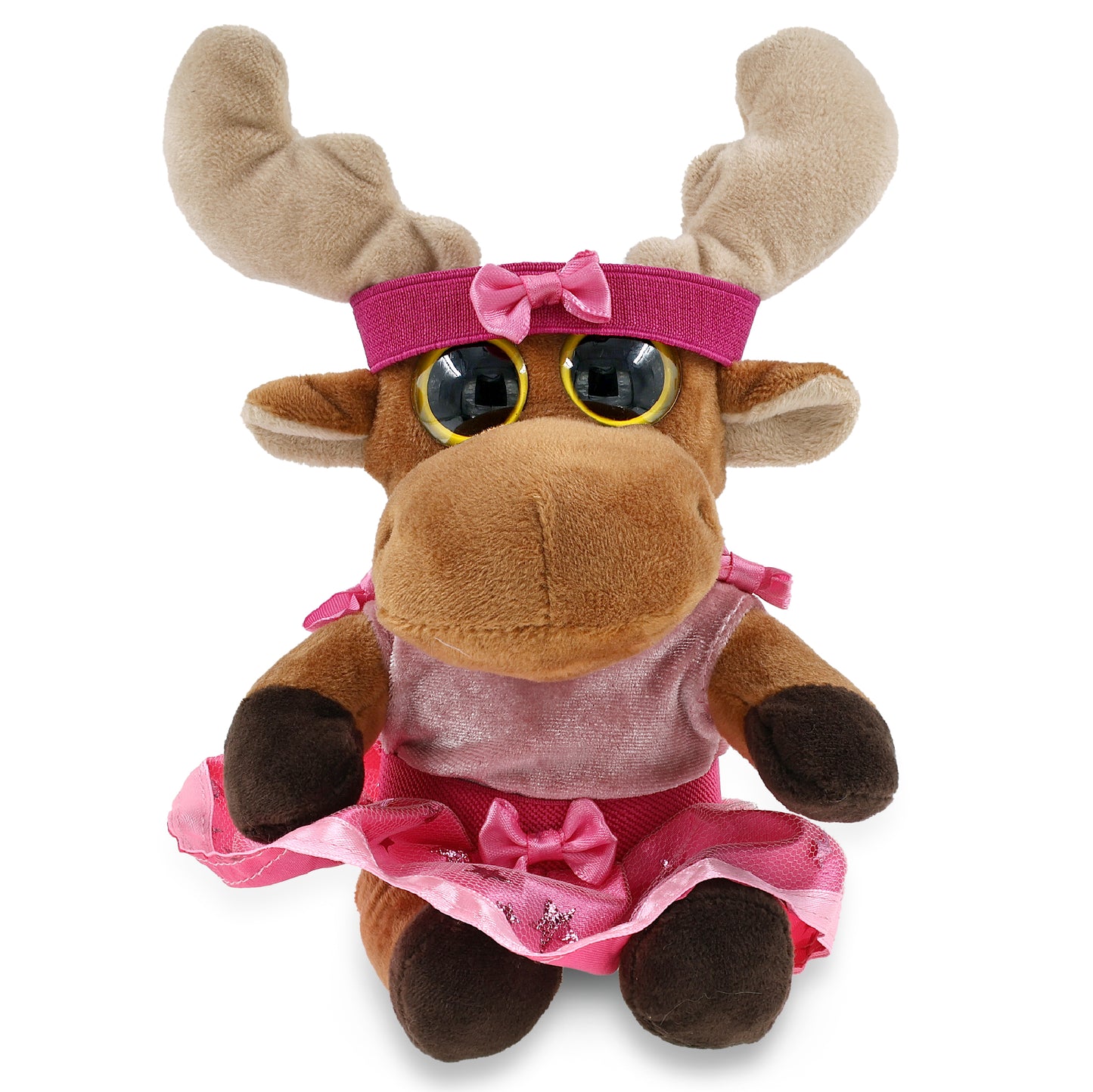 BIG EYE 6' PLUSH - MOOSE WITH BALLERINA DRESS UP