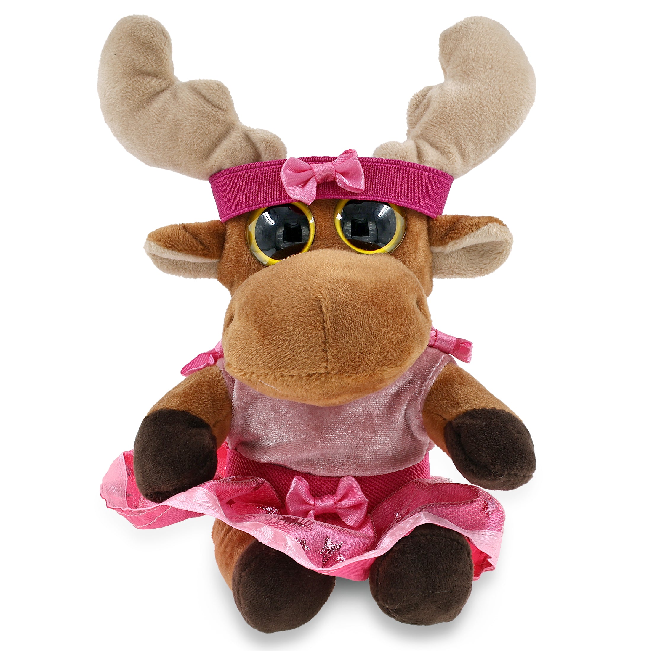 BIG EYE 6' PLUSH - MOOSE WITH BALLERINA DRESS UP