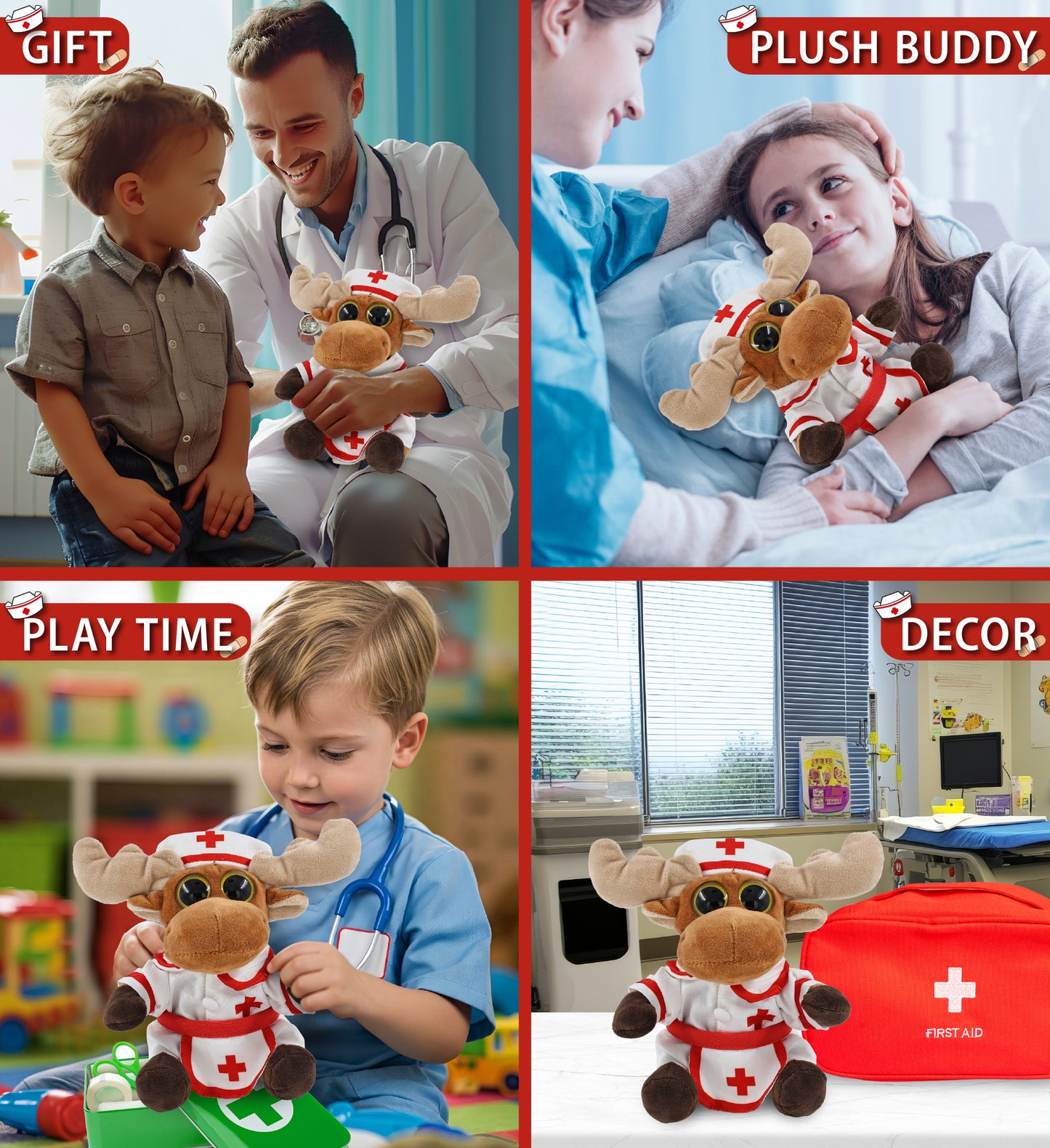 BIG EYE 6' PLUSH - MOOSE NURSE