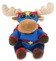 BIG EYE 6' PLUSH - MOOSE With SUPER HERO Dress Up