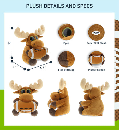 BIG EYE 6' PLUSH - MOOSE With Football Plush