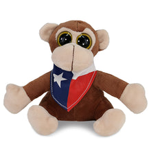 BIG EYE 6' PLUSH - MONKEY WITH TEXAS FLAG BANDANA