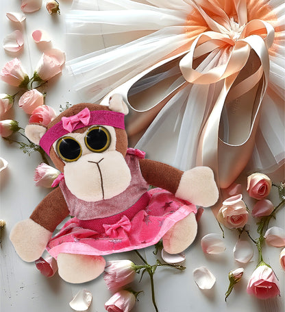 BIG EYE 6' PLUSH - MONKEY BALLERINA