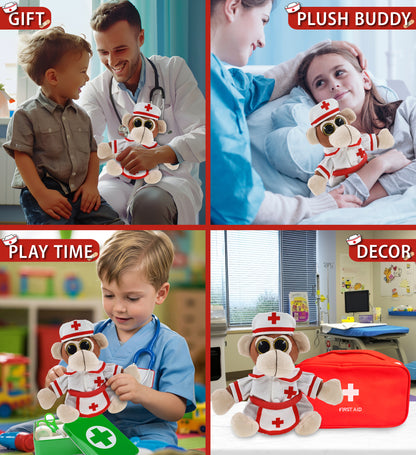 BIG EYE 6' PLUSH - MONKEY With NURSE Dress-Up