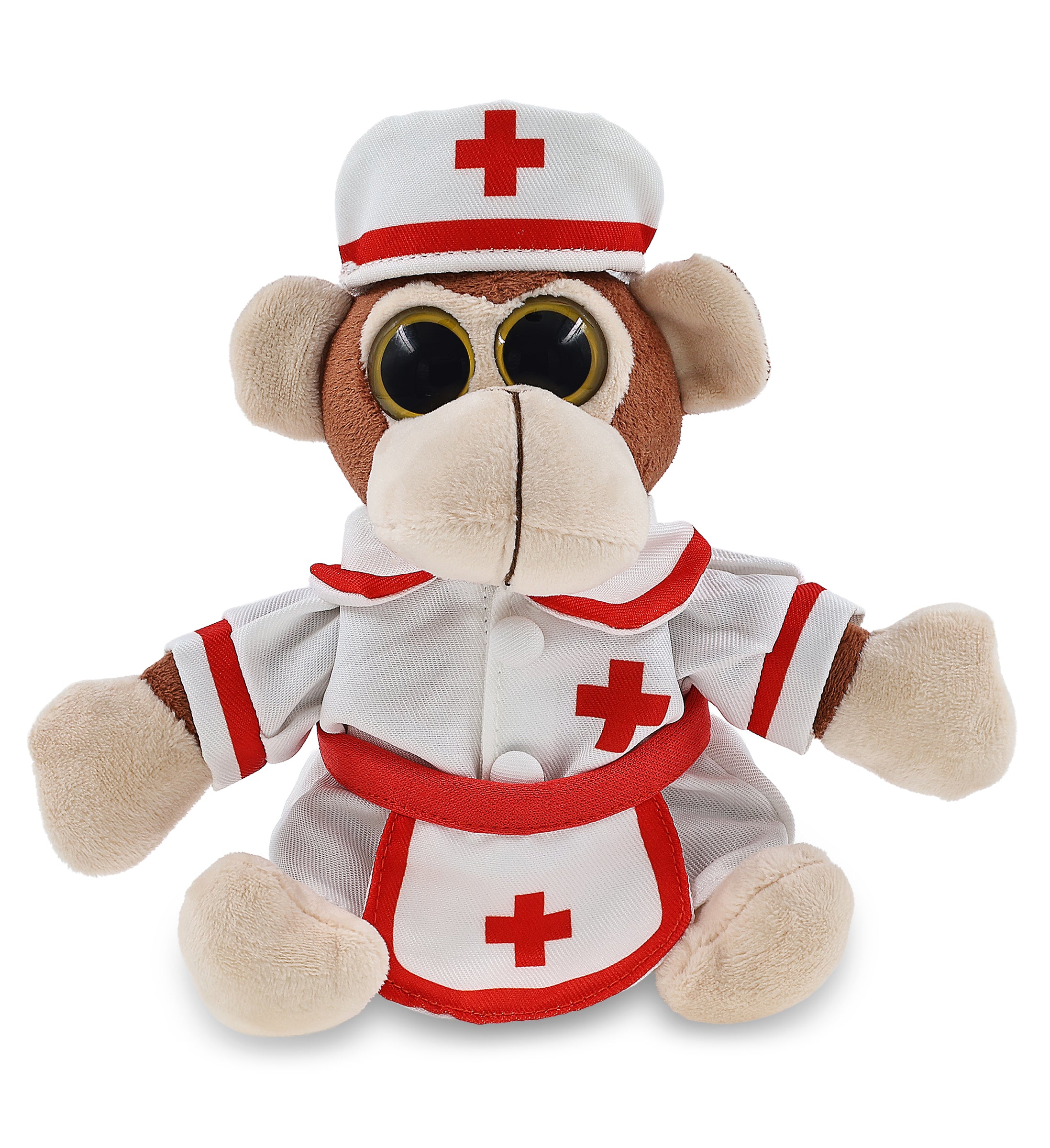 BIG EYE 6' PLUSH - MONKEY With NURSE Dress-Up
