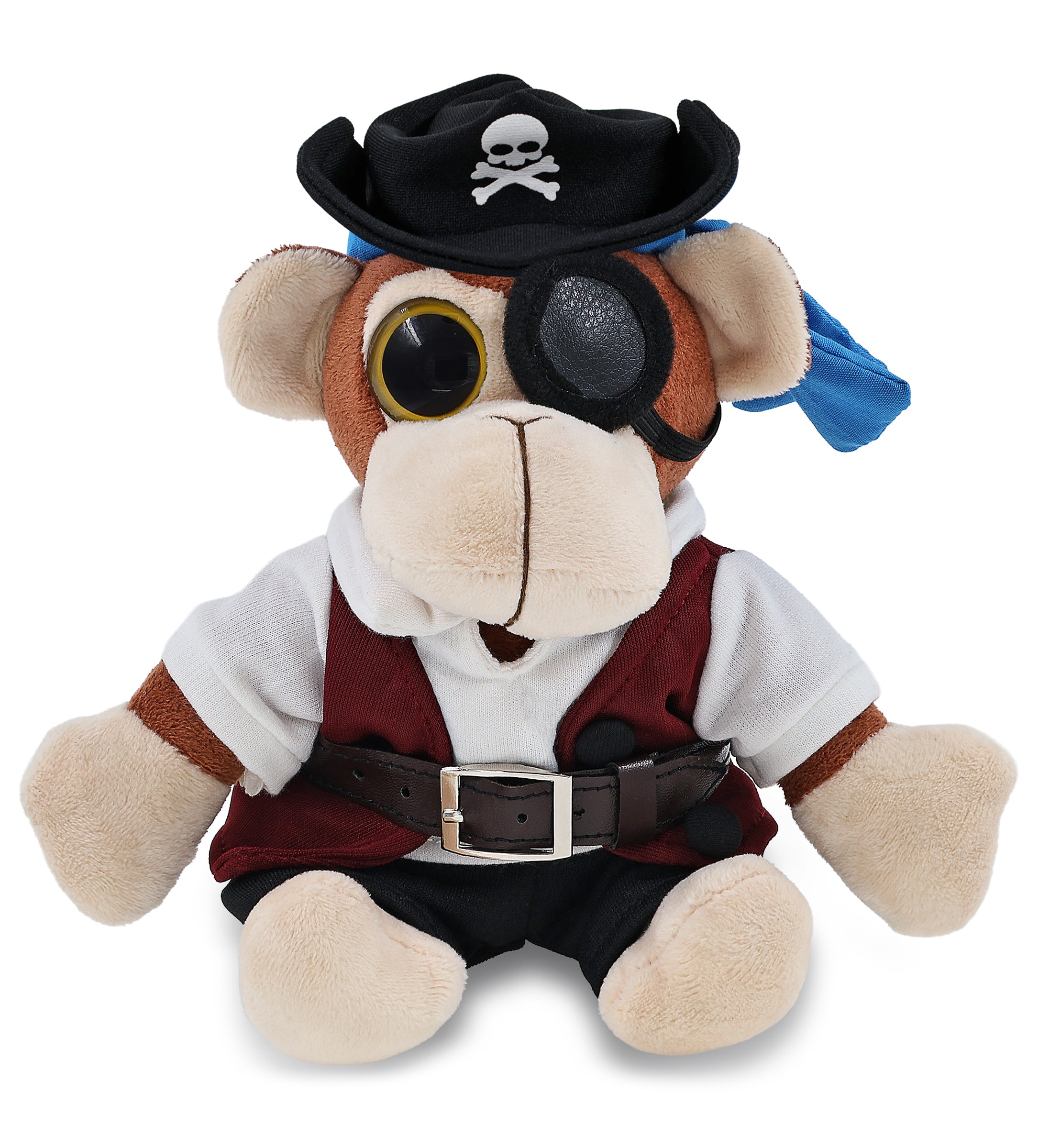 BIG EYE 6' PLUSH - MONKEY PIRATE DRESS UP