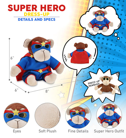 BIG EYE 6' PLUSH - MONKEY SUPER HERO