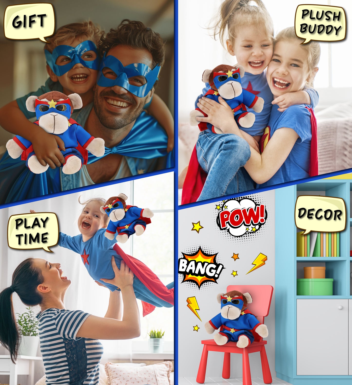 BIG EYE 6' PLUSH - MONKEY SUPER HERO