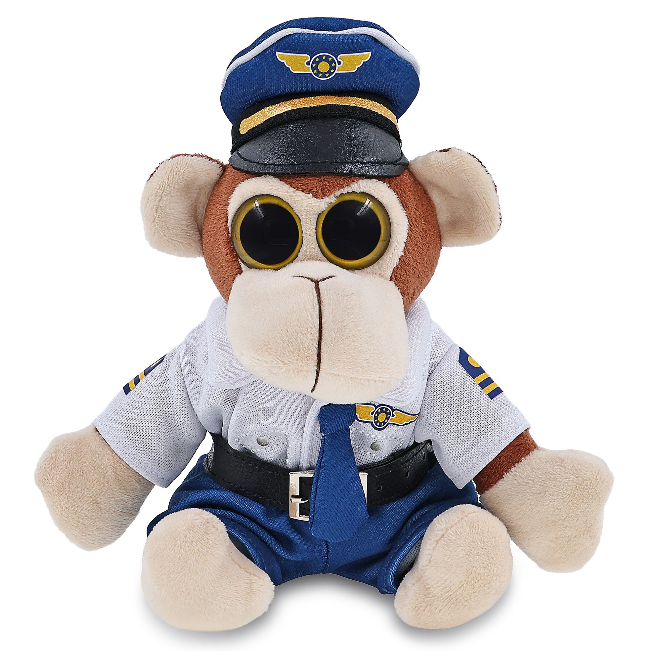 BIG EYE 6' PLUSH - MONKEY WITH PILOT DRESS UP