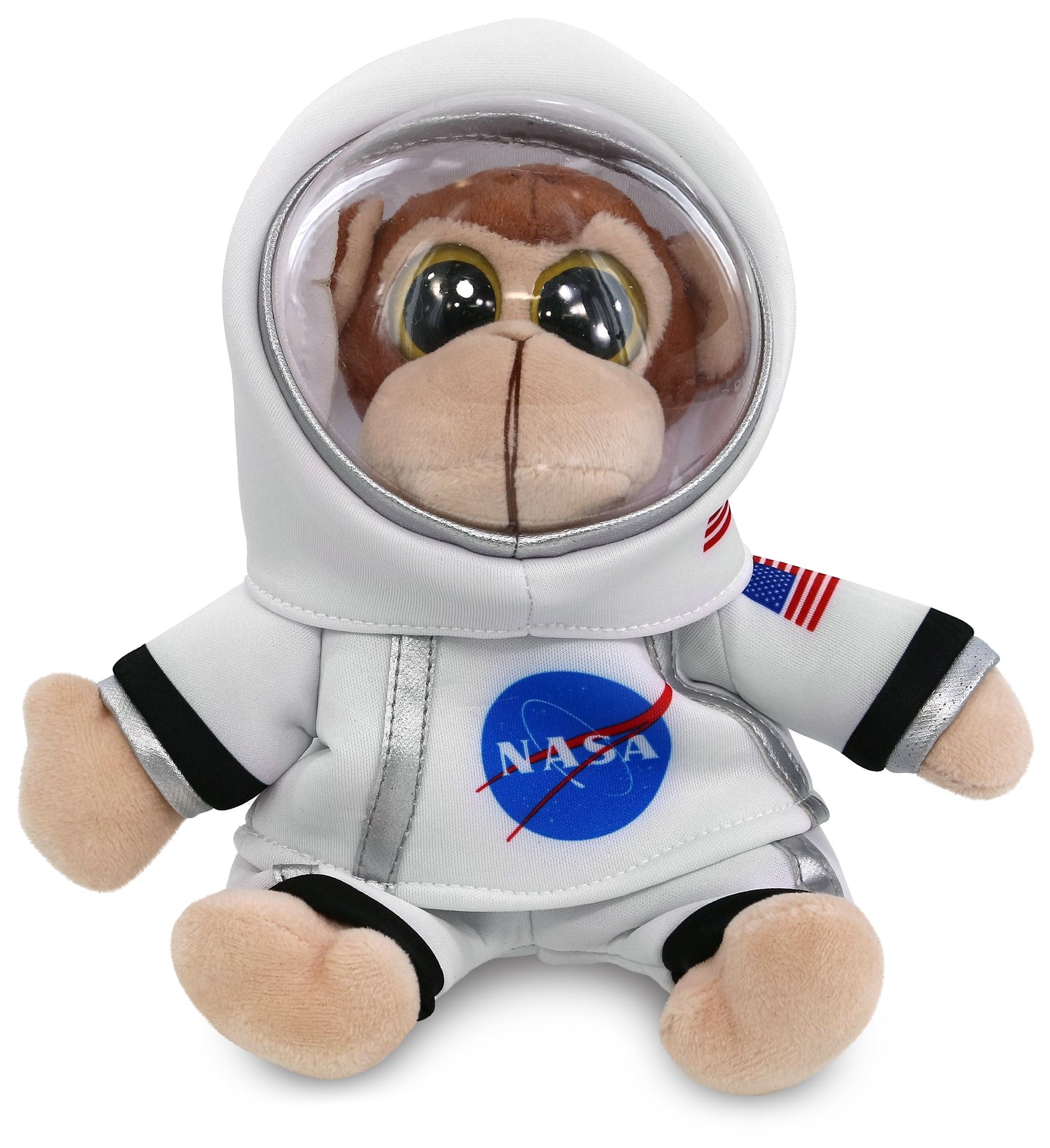 Big Eyes Monkey Plush With Astronaut Dress Up – Super Soft Plush