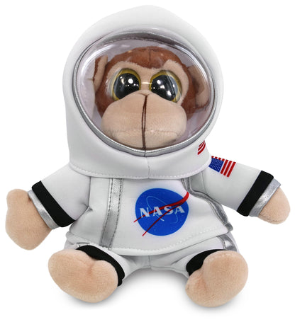 Big Eyes Monkey Plush With Astronaut Dress Up – Super Soft Plush