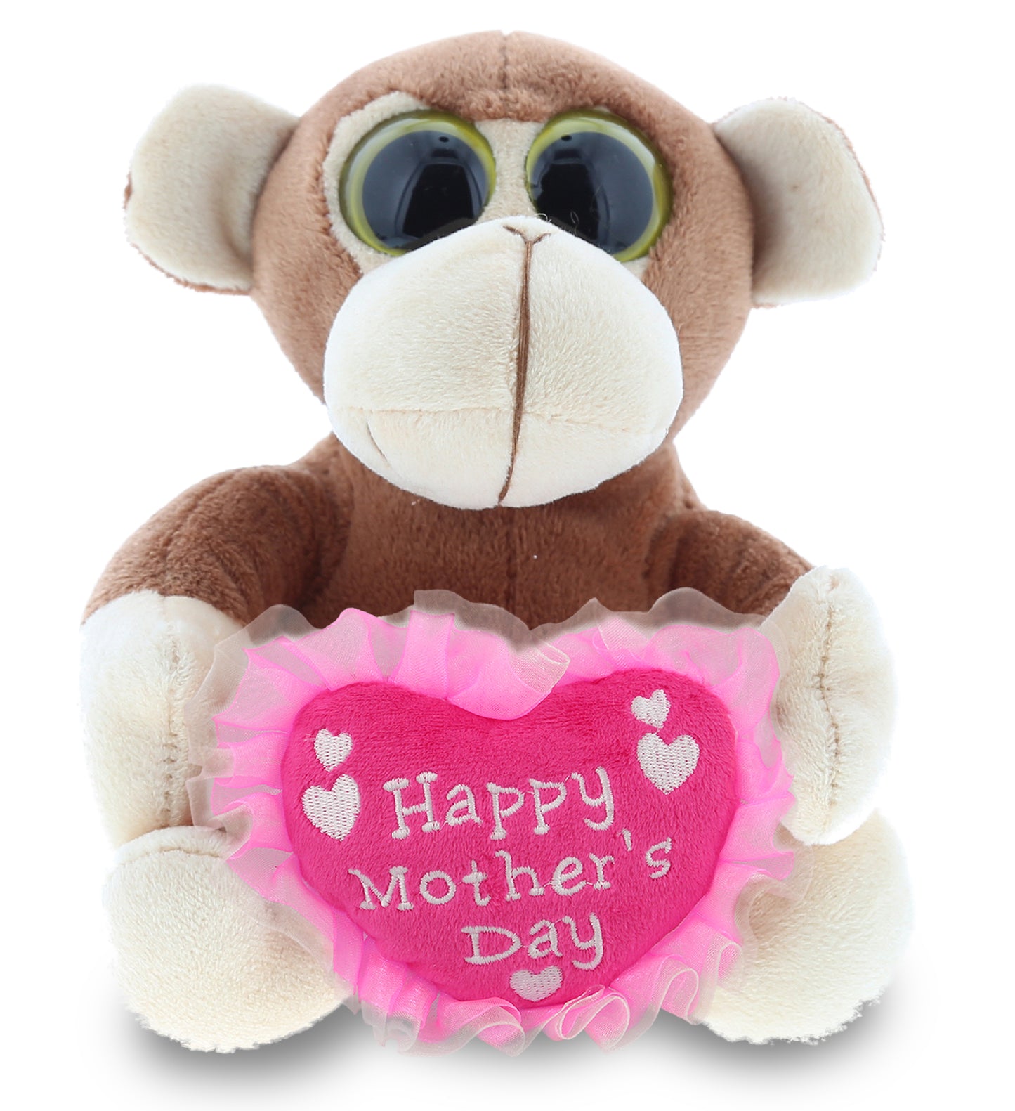 PLUSH MOTHERS DAY HEART - BIG EYE 6' PLUSH - MONKEY