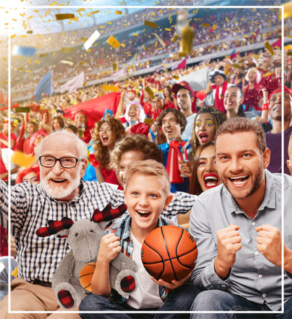 SUPER SOFT PLUSH - PLAID BEIGE MOOSE with Basketball Plush