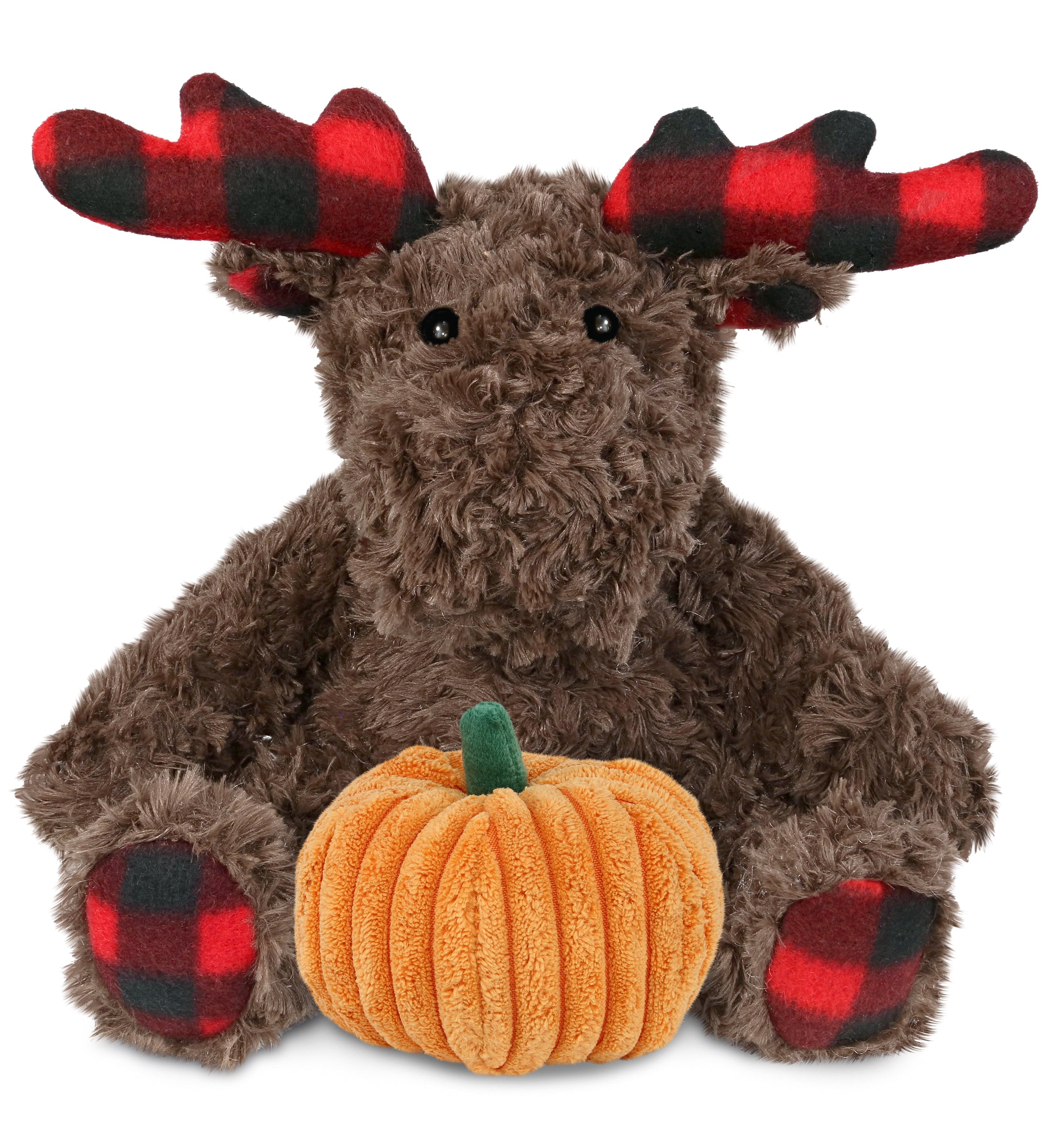 PLUSH PUMPKIN - SUPER SOFT PLUSH - PLAID CURLY MOOSE