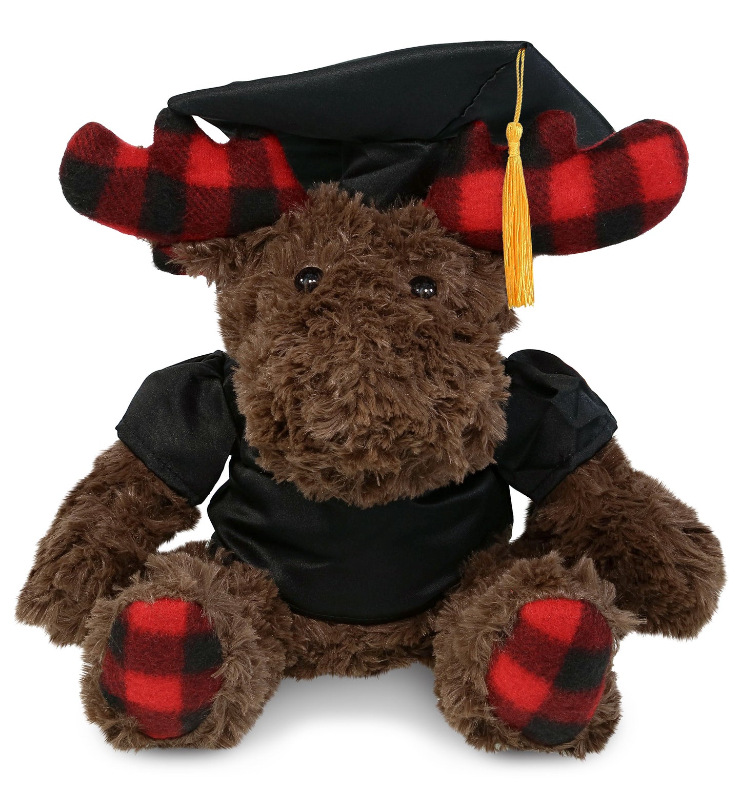 PLUSH GRADUATION - SUPER SOFT PLUSH - PLAID CURLY MOOSE