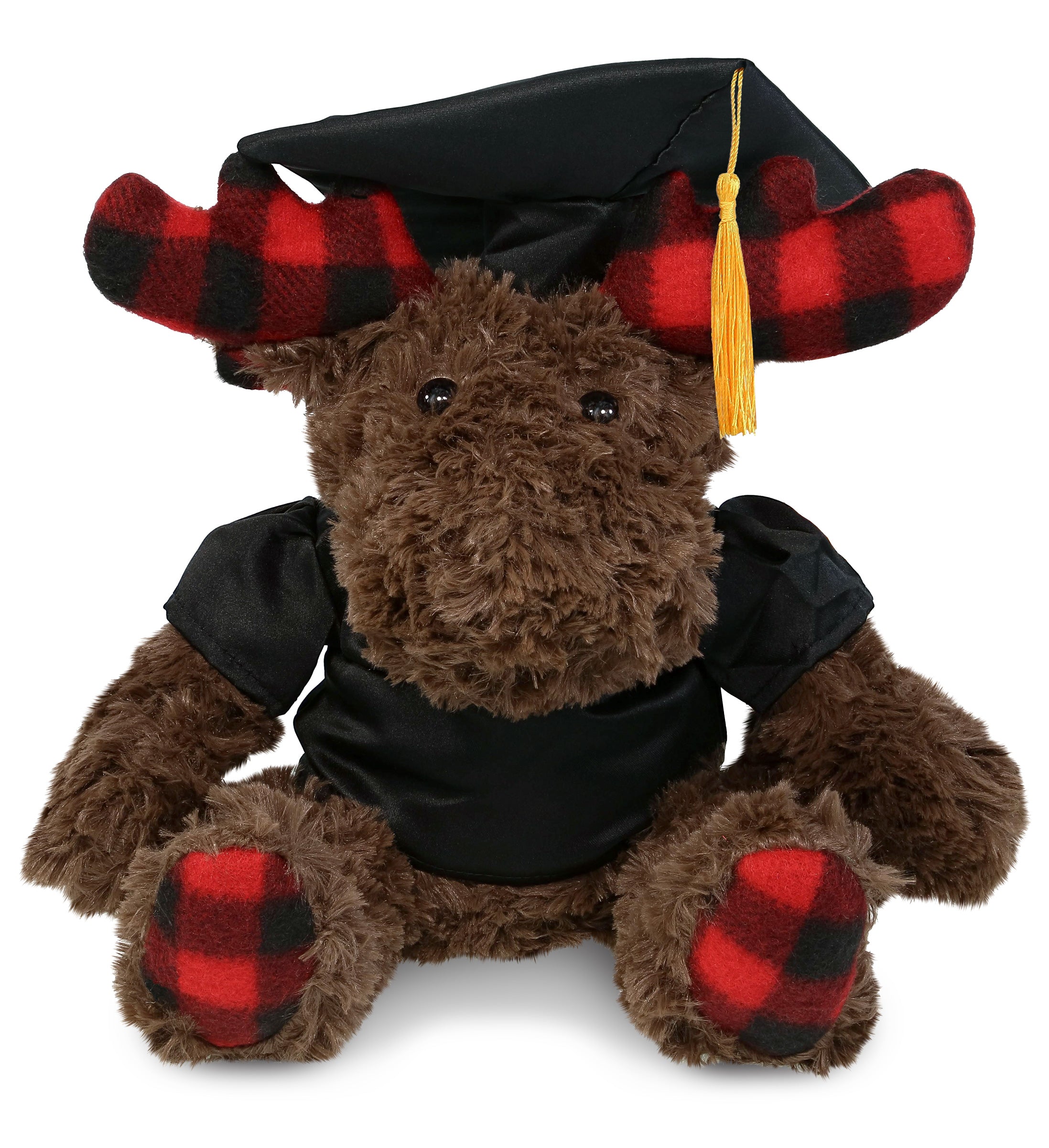 PLUSH GRADUATION - SUPER SOFT PLUSH - PLAID CURLY MOOSE