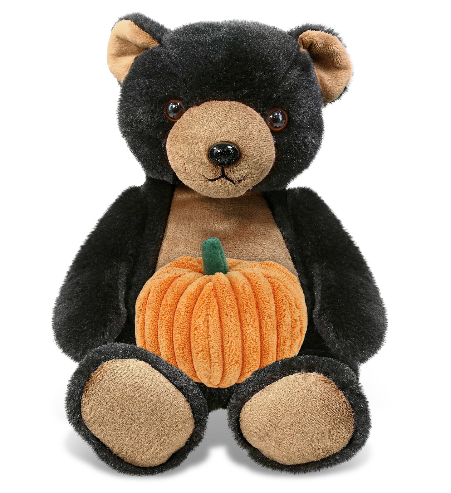 PLUSH PUMPKIN - SUPER-SOFT PLUSH - BLACK BEAR 9"