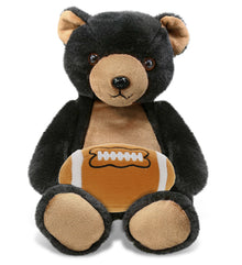SUPER-SOFT PLUSH - BLACK BEAR 9" WITH FOOTBALL PLUSH