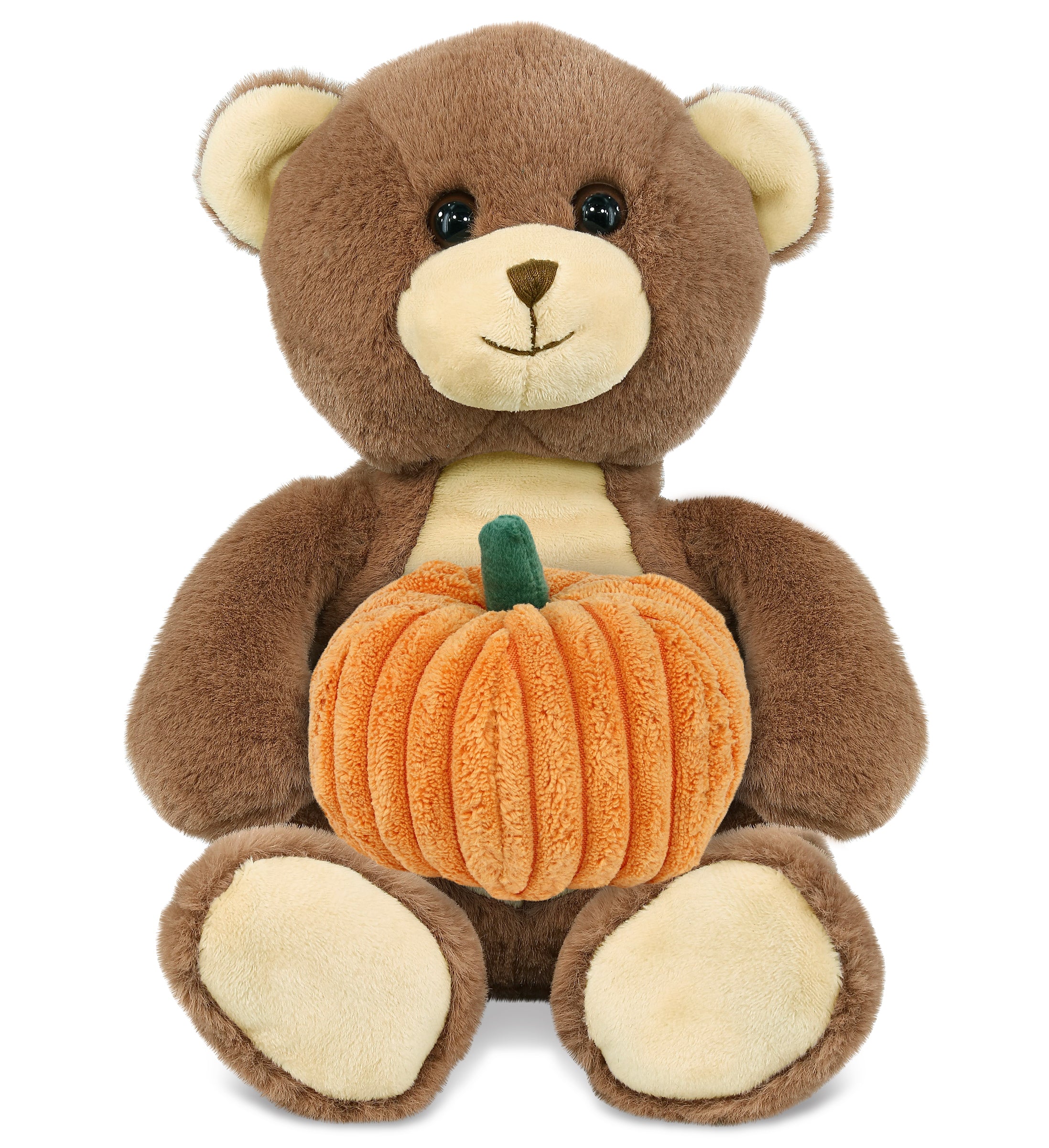PLUSH PUMPKIN - SUPER-SOFT PLUSH - BROWN BEAR 10"