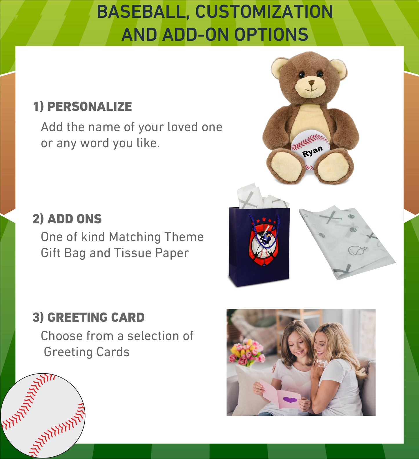 SUPER-SOFT PLUSH - BROWN BEAR 10" WITH BASEBALL PLUSH