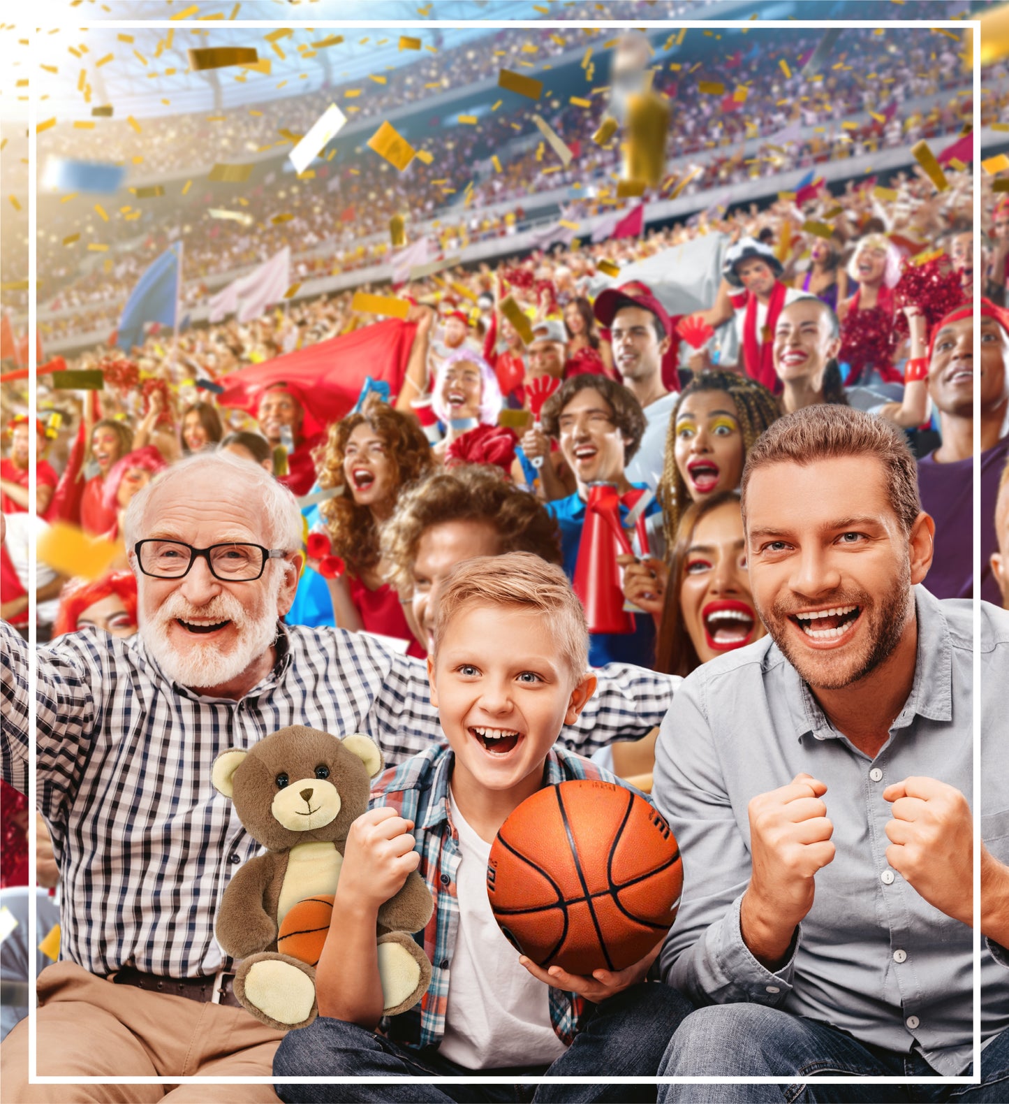 SUPER-SOFT PLUSH - BROWN BEAR 10" WITH BASKETBALL PLUSH