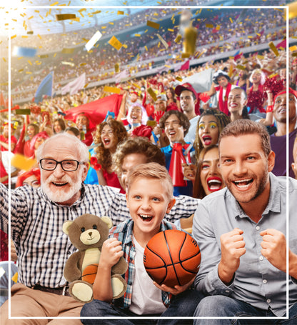 SUPER-SOFT PLUSH - BROWN BEAR 10" WITH BASKETBALL PLUSH
