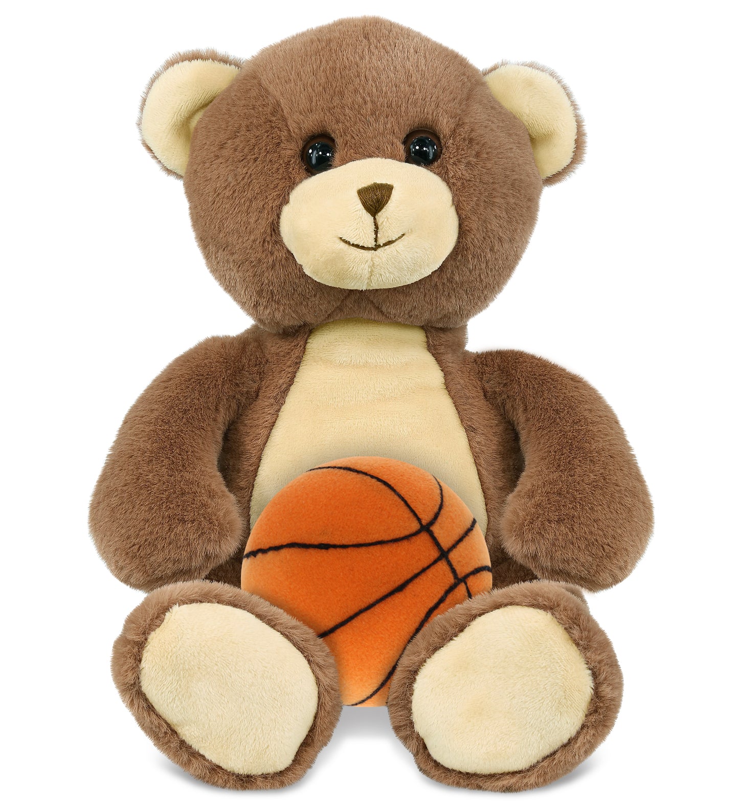 SUPER-SOFT PLUSH - BROWN BEAR 10" WITH BASKETBALL PLUSH