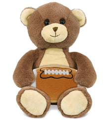 SUPER-SOFT PLUSH - BROWN BEAR 10" WITH FOOTBALL PLUSH