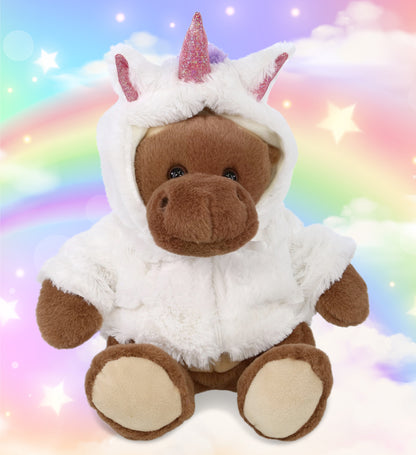SUPER-SOFT PLUSH - MOOSE 9" WITH UNICORN DRESS UP