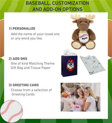 SUPER-SOFT PLUSH - MOOSE 9" WITH BASEBALL PLUSH