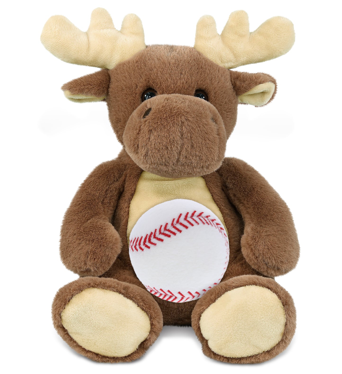 SUPER-SOFT PLUSH - MOOSE 9" WITH BASEBALL PLUSH